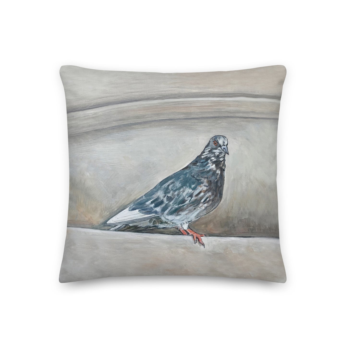 Premium Double-Sided Pigeon Pillow II (Pigeons at the Metropolitan Museum of Art, NYC)