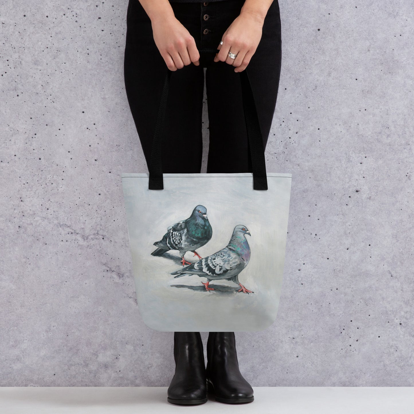 Tote Bag - Pigeons Flirting