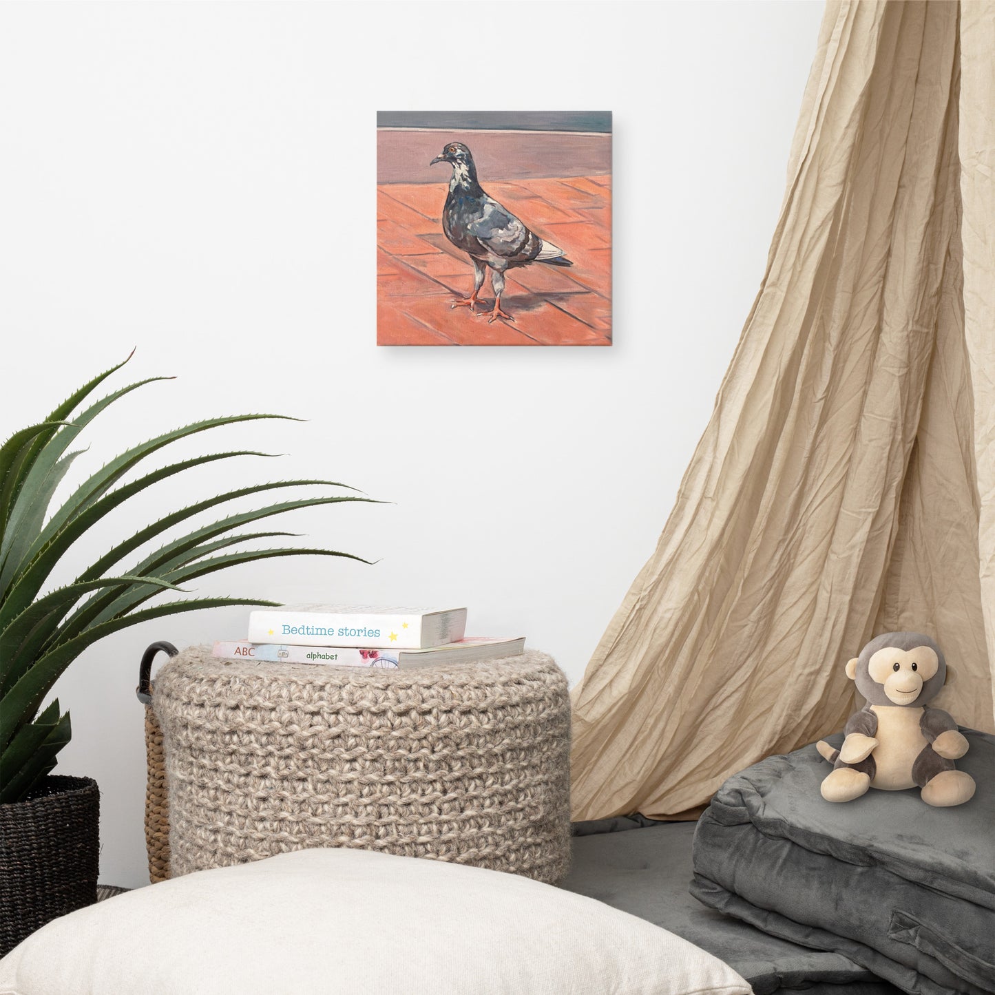 High-Quality Print on Canvas - NYC Pigeon