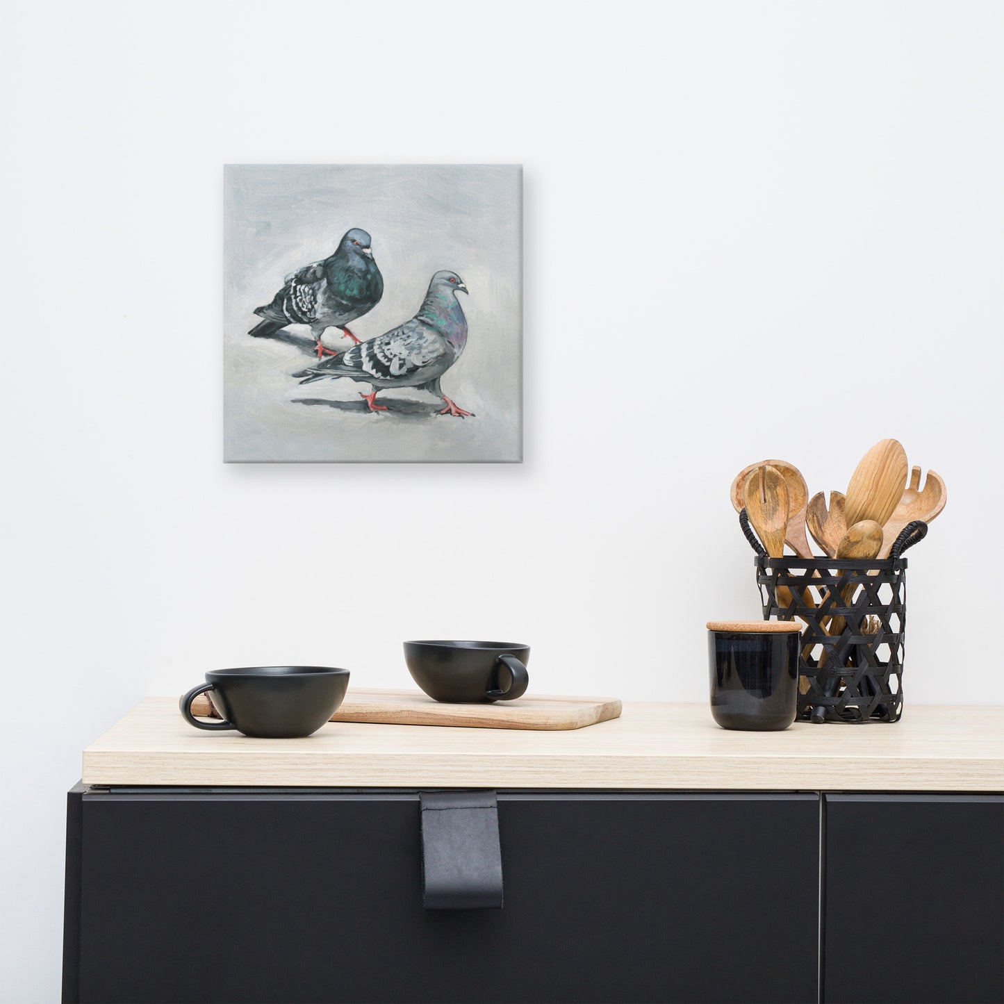 High Quality Print on Canvas - NYC Pigeons