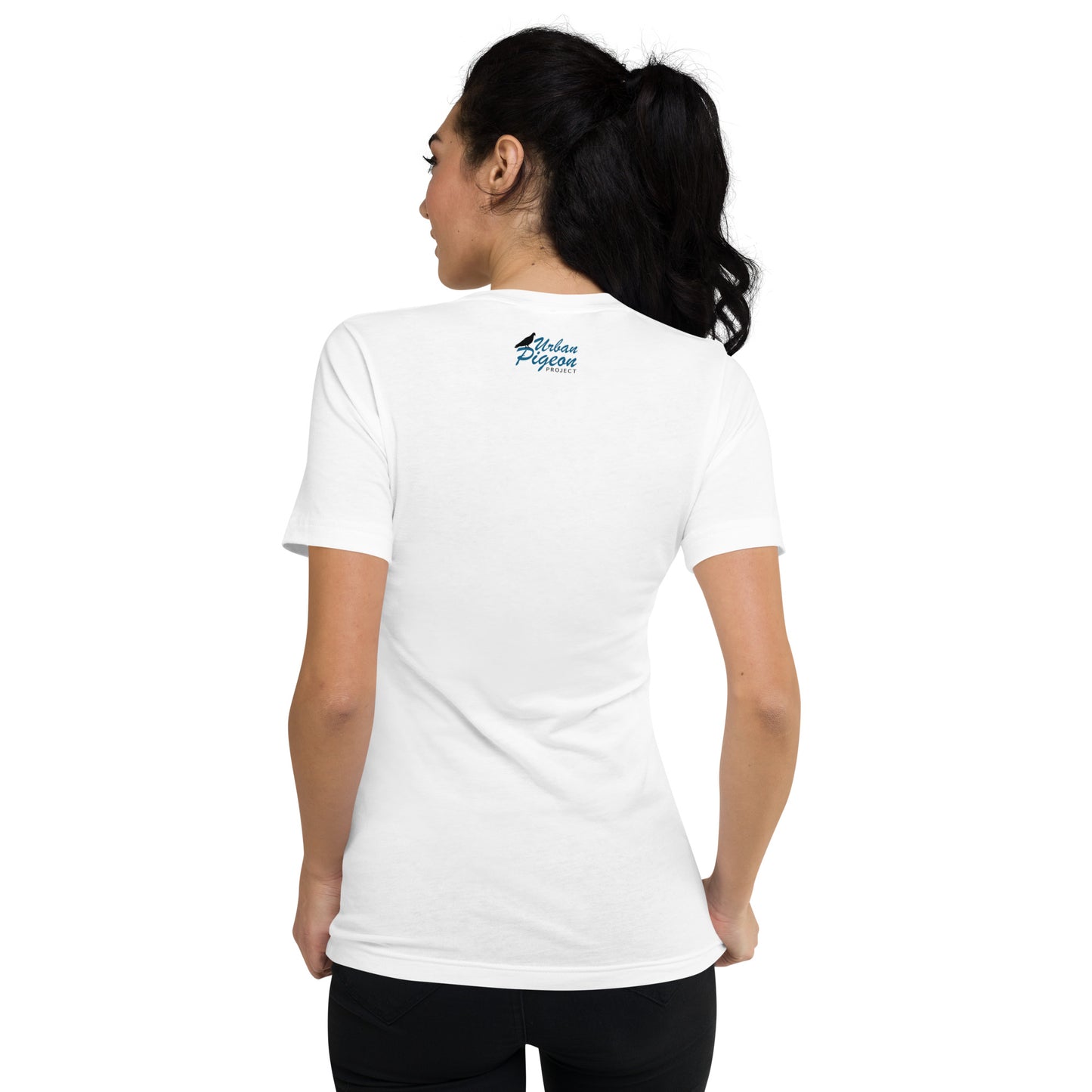 Unisex Short Sleeve V-Neck T-Shirt - Scottish Pigeon Design