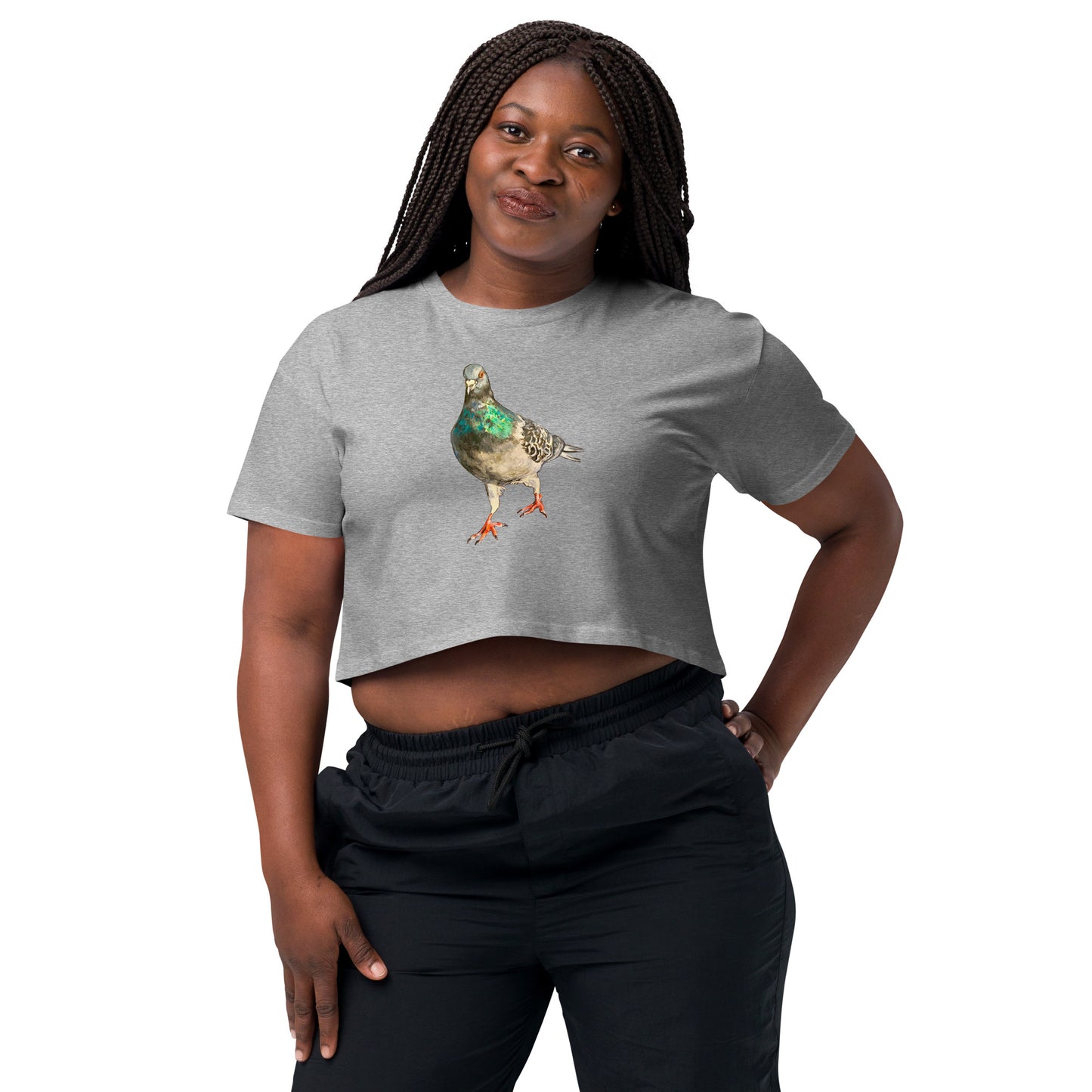 Women’s Crop Top- Scottish Pigeon Design