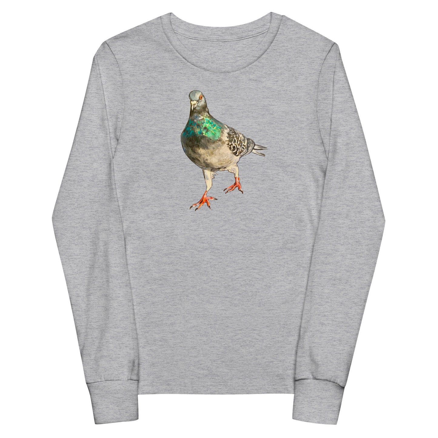 Youth Long Sleeve Tee - Scottish Pigeon Design