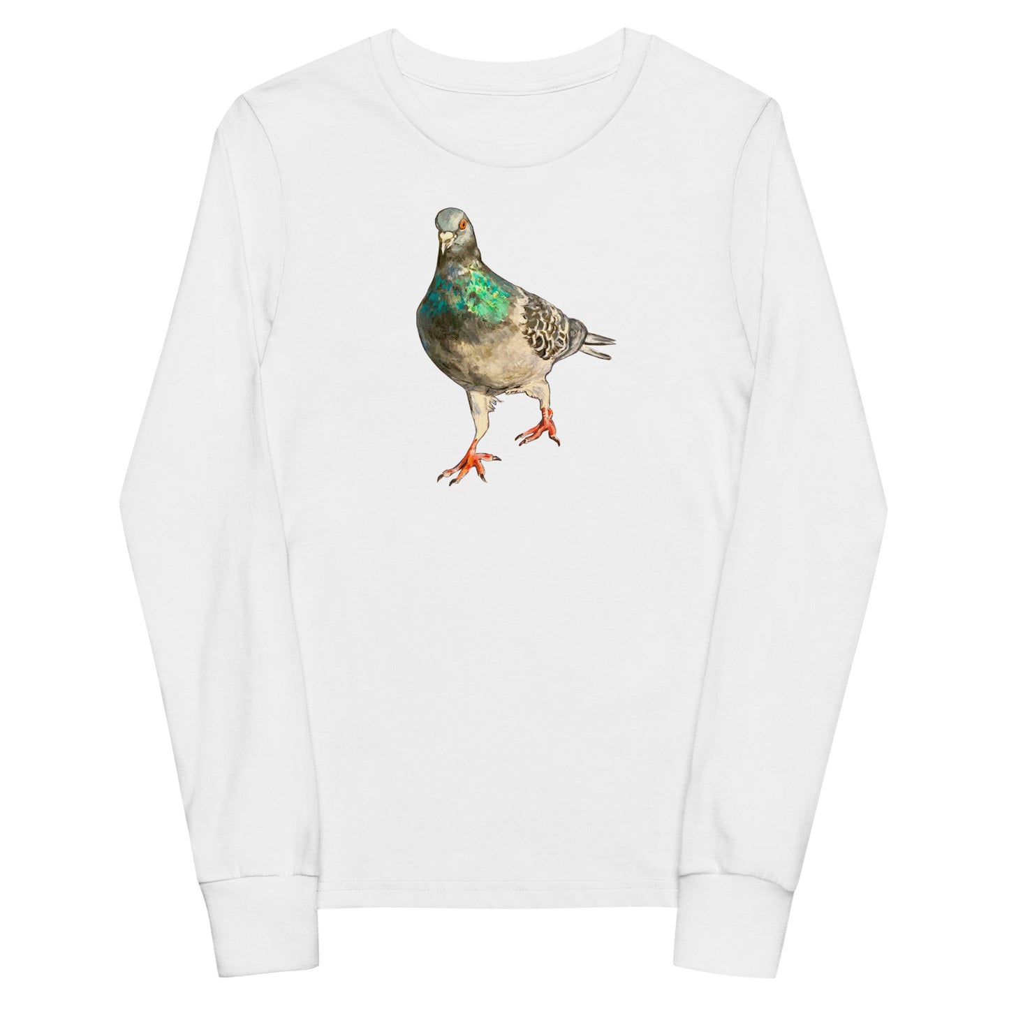 Youth Long Sleeve Tee - Scottish Pigeon Design