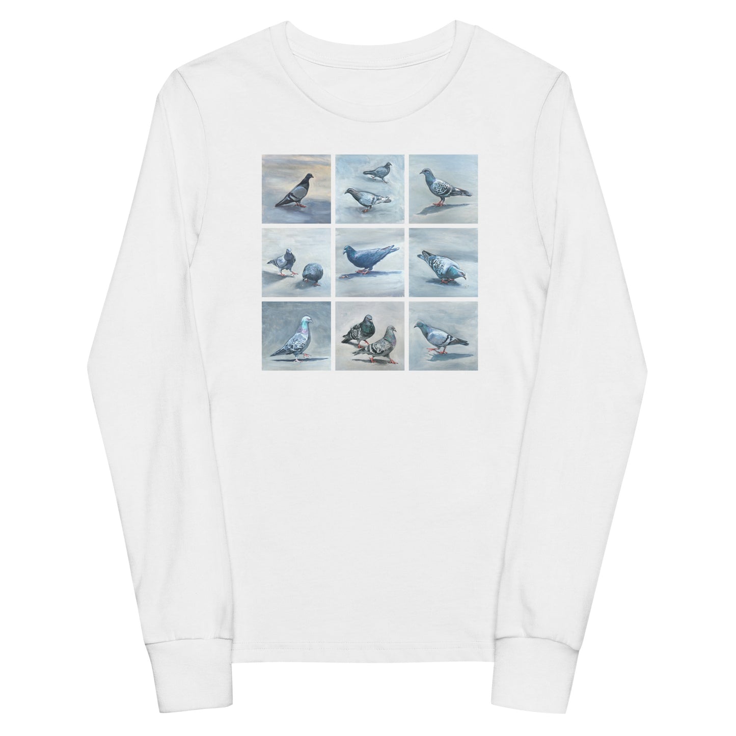 Youth Long Sleeve Tee - Twelve Pigeons Design