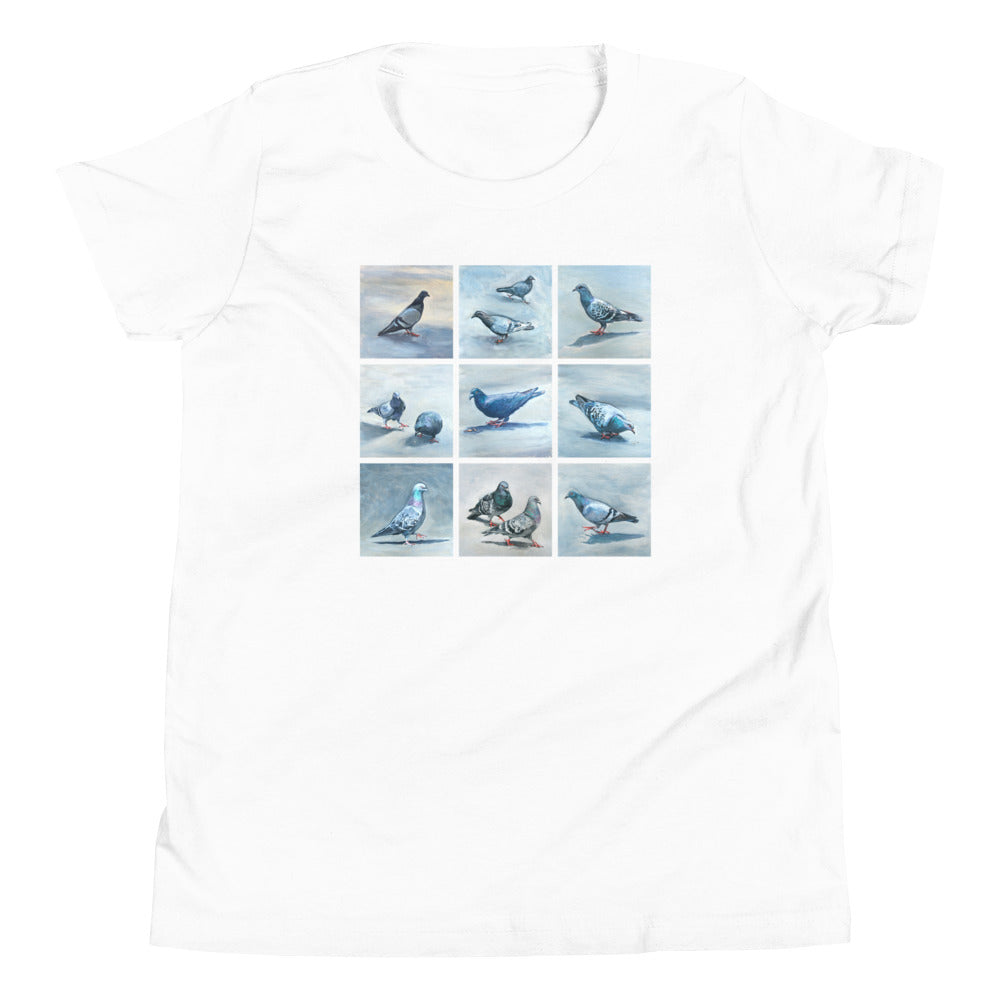 Youth Short Sleeve T-Shirt - Twelve Pigeons Design
