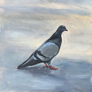 Pigeon Pose, Oil on Wood, 9in x9in — Jersey City, NJ (NFS)