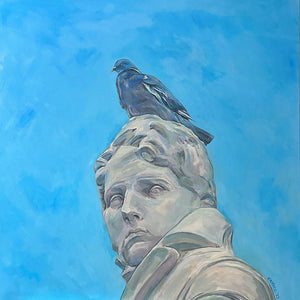 Saint-Malo Pigeon, Oil on Canvas, 36in x 36in — Saint-Malo, France