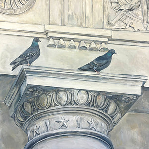 Pigeons of Piazza San Marco, 36in x 36in —Venice, Italy