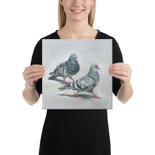 High Quality Print on Canvas - NYC Pigeons
