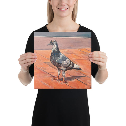 High-Quality Print on Canvas - NYC Pigeon