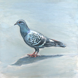 Pigeon Standing, Oil on Wood, 9in x 9in — Jersey City, NJ (SOLD)