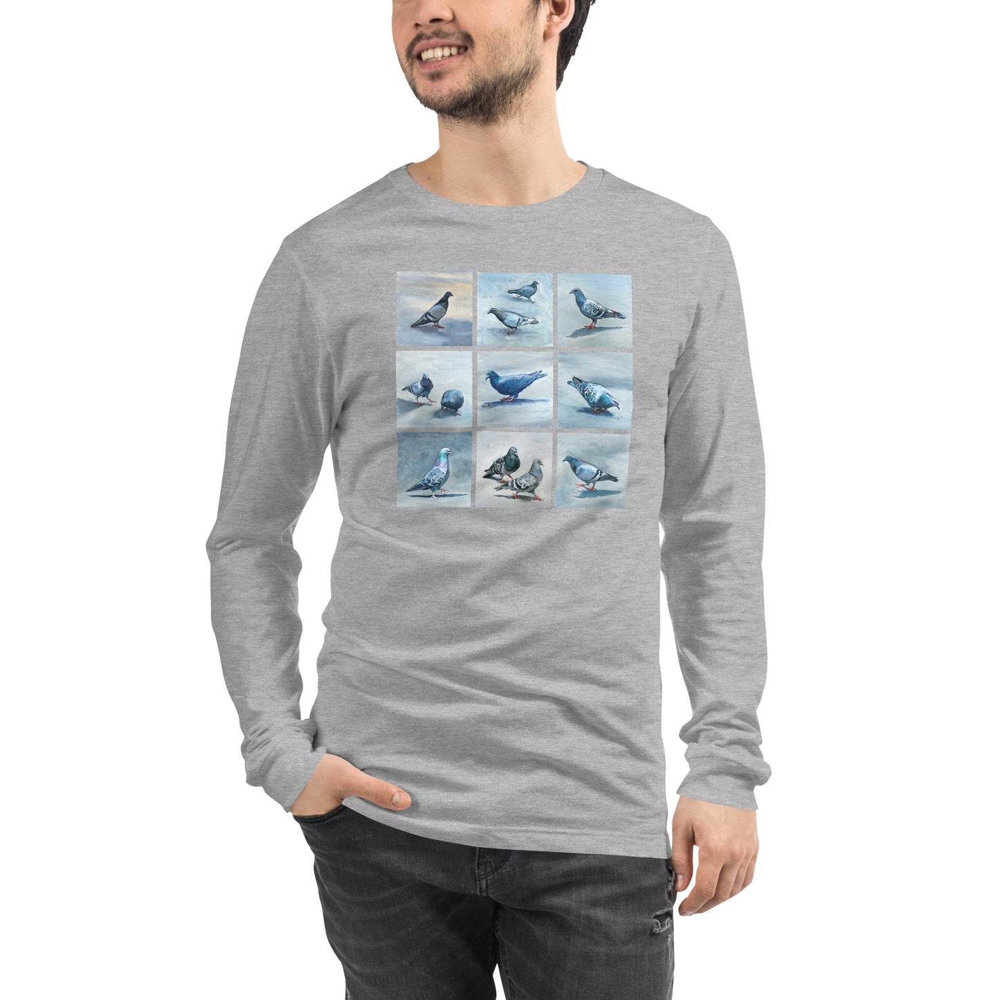 Unisex Long Sleeve Tee - Twelve Pigeons Design