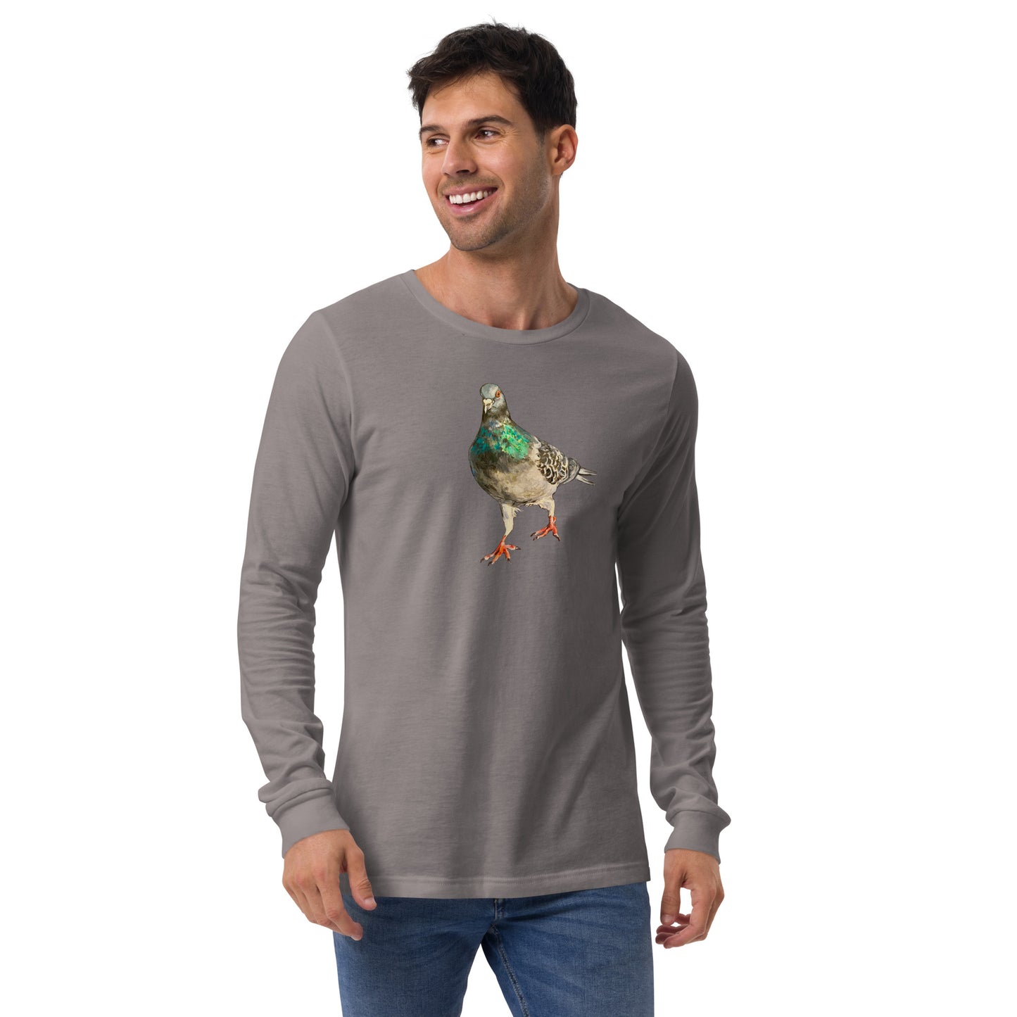 Unisex Long Sleeve Tee - Scottish Pigeon Design