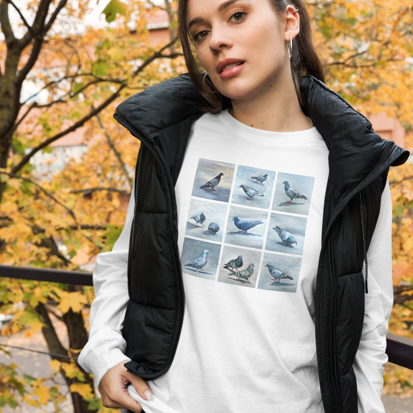 Unisex Long Sleeve Tee - Twelve Pigeons Design