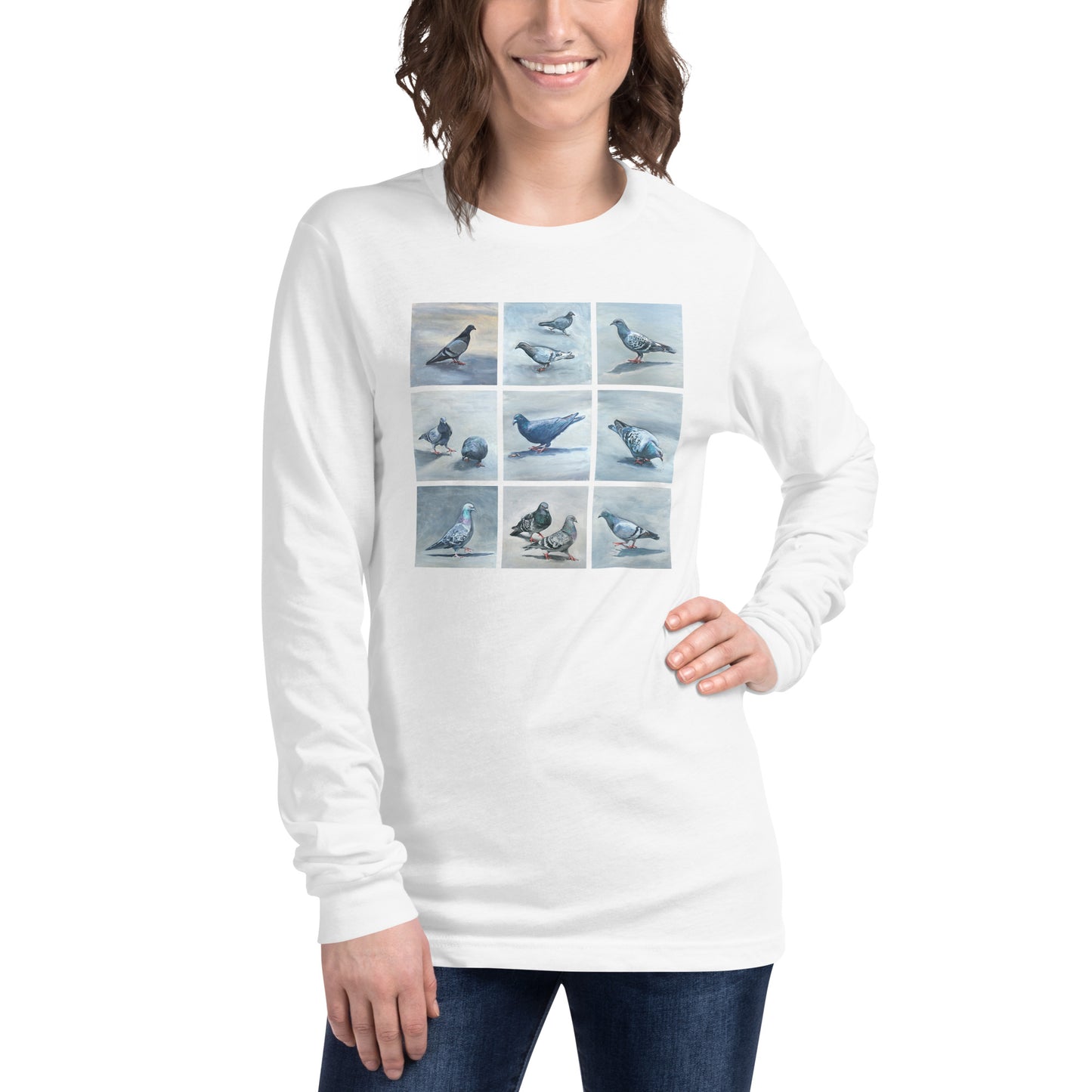 Unisex Long Sleeve Tee - Twelve Pigeons Design