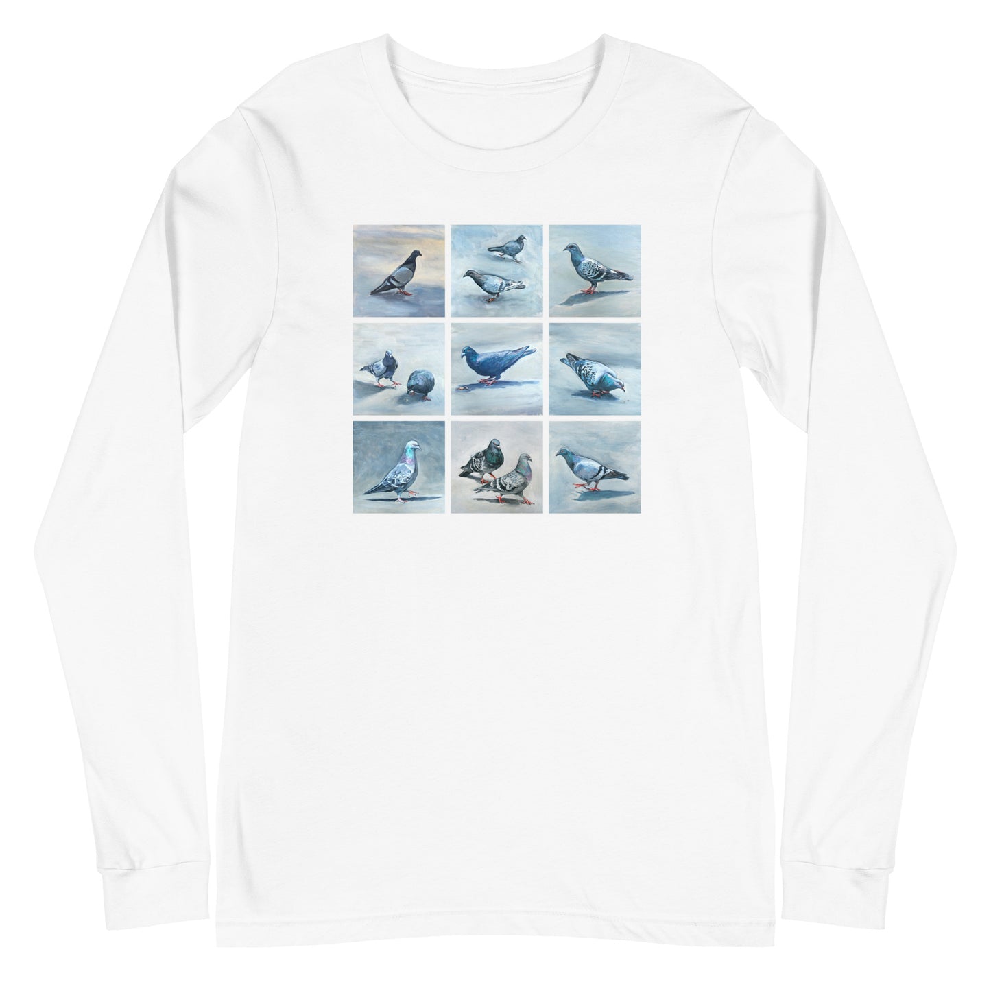 Unisex Long Sleeve Tee - Twelve Pigeons Design