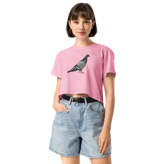 Women’s Crop Top - Classic Pigeon Pose Design