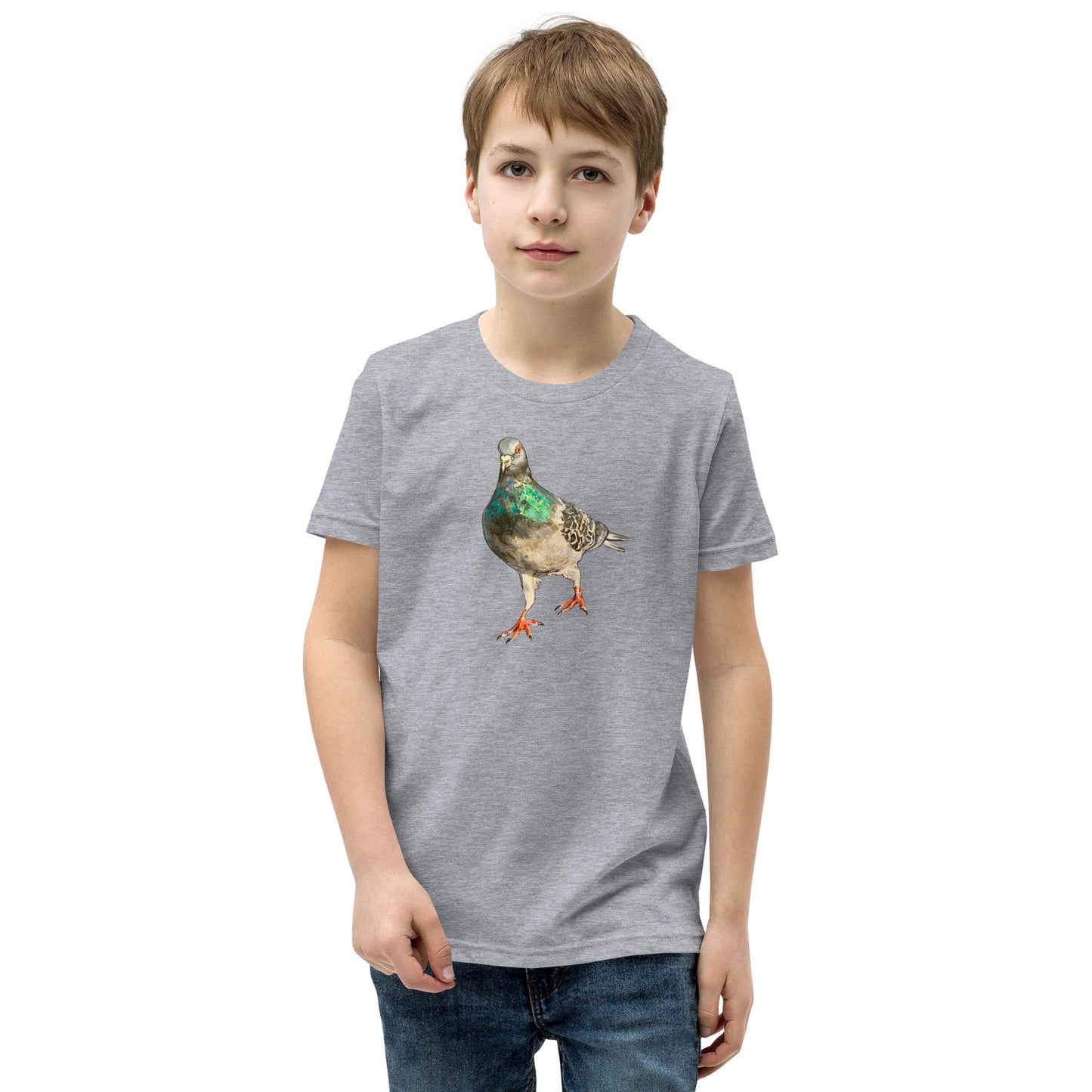 Youth Short Sleeve T-Shirt - Scottish Pigeon Design