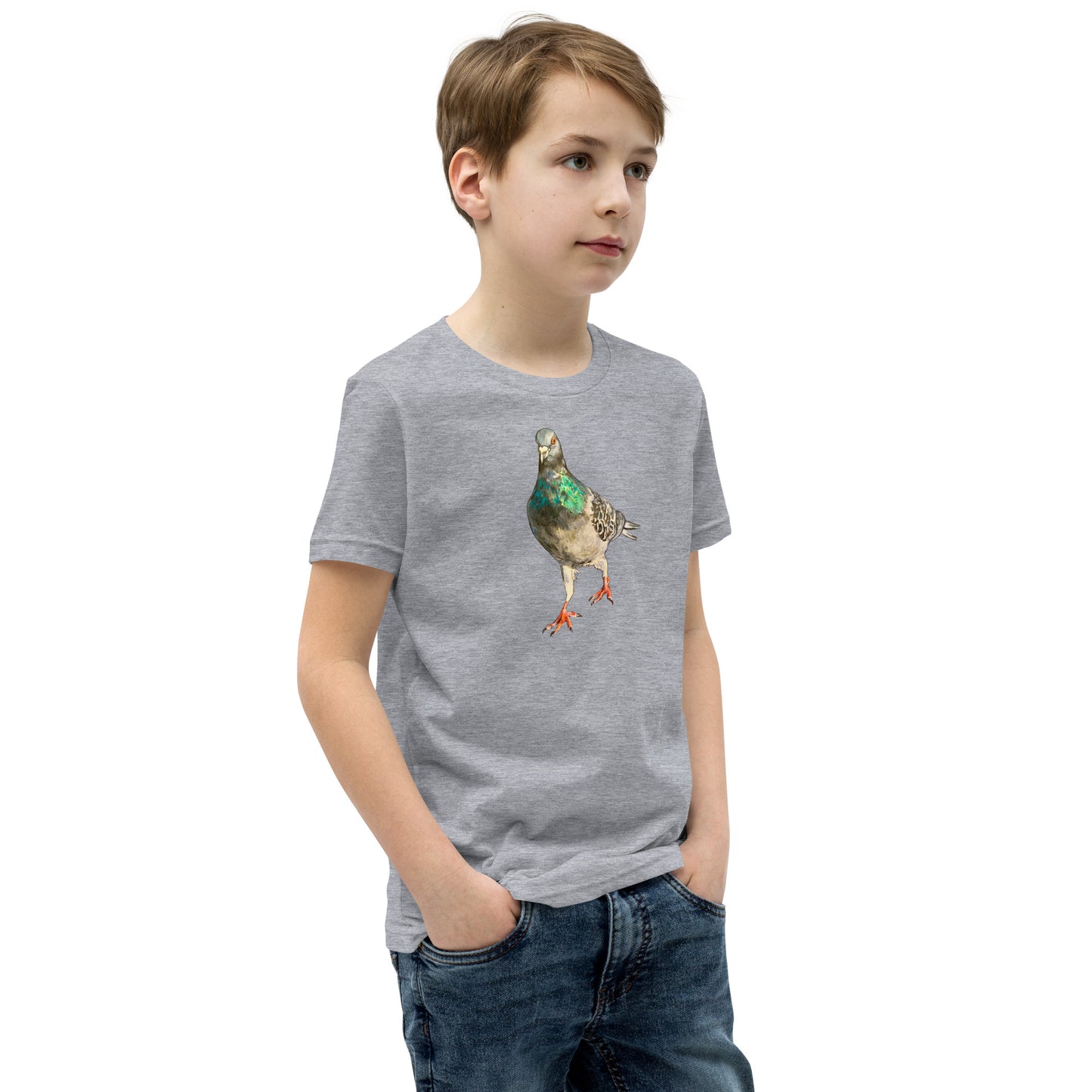 Youth Short Sleeve T-Shirt - Scottish Pigeon Design