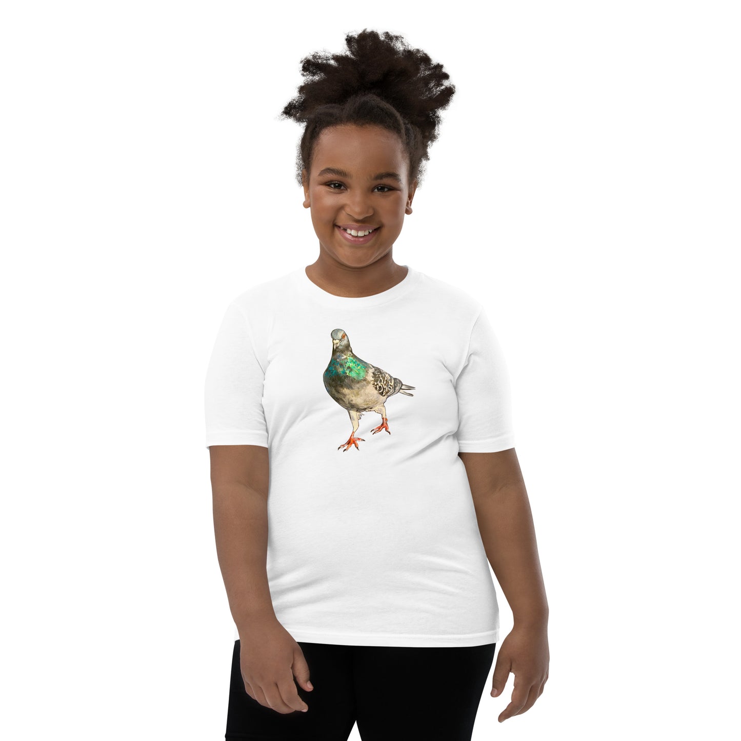 Youth Short Sleeve T-Shirt - Scottish Pigeon Design