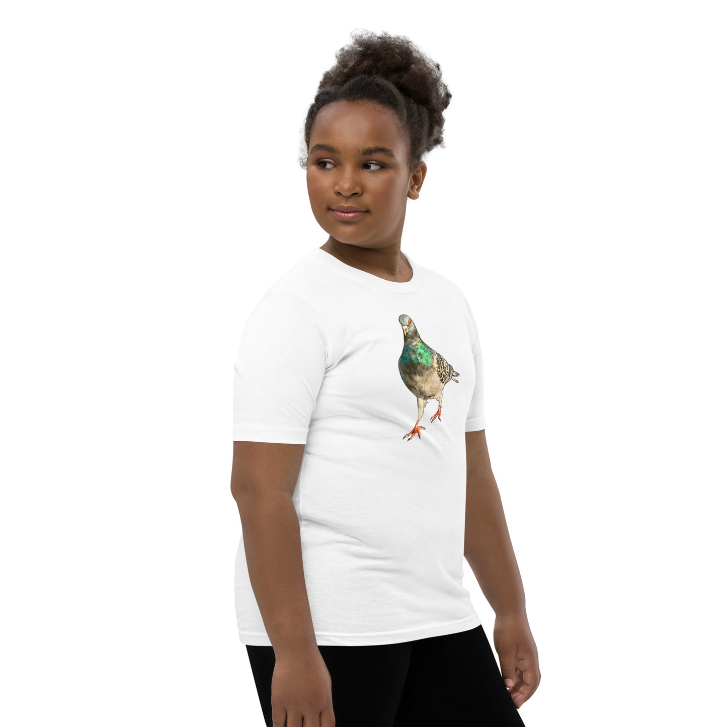 Youth Short Sleeve T-Shirt - Scottish Pigeon Design